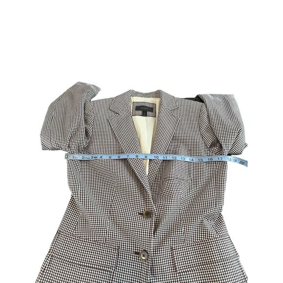 J.Crew Navy Burgundy Preppy Academia Rhodes Micro Houndstooth Blazer Size 4 - Picture 7 of 9